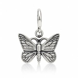 Solid Sterling Silver Butterfly Charm